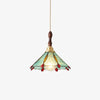 American retro stained glass small chandelier