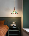 American retro stained glass small chandelier