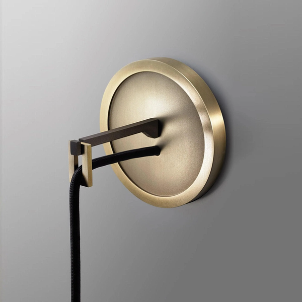 Nordic copper glass bedroom wall lamp