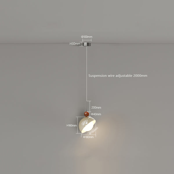 Petit lustre de chevet de chambre de style crème