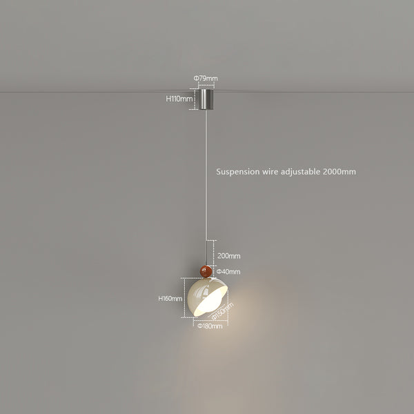 Petit lustre de chevet de chambre de style crème