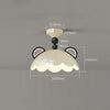 Creative Cream Style Red Panda Ceiling Lamp
