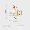 French retro lily of the valley flower wall lamp