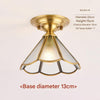 European style copper home decoration corridor entrance balcony small ceiling lamp