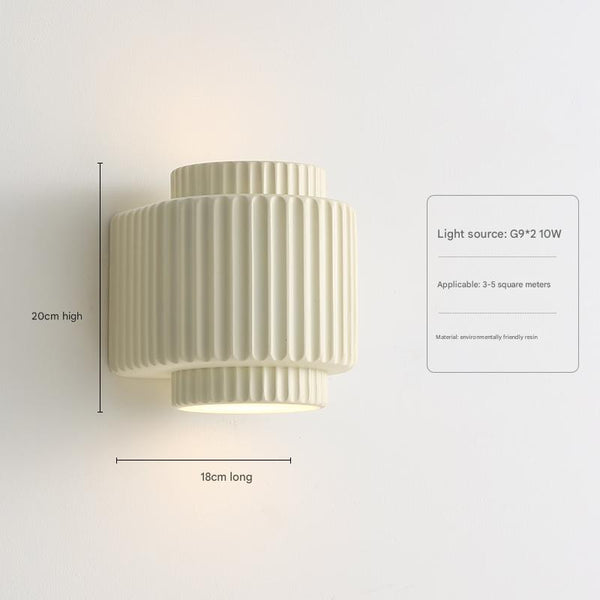 French cream style bedroom bedside corridor wall lamp