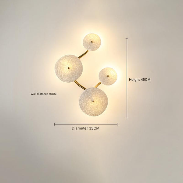 Creative ceramic lotus leaf wall lamp