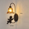 Creative retro bedroom bedside aisle wall lamp