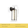 Black outdoor waterproof courtyard garden exterior villa wall lamp