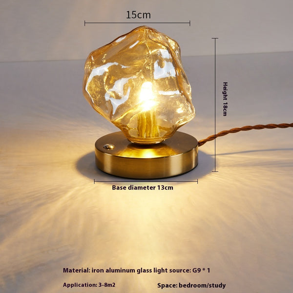 Lampe de table rétro créative en forme de glaçon