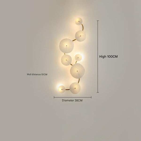 Creative ceramic lotus leaf wall lamp