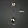 Nordic glass ball bedside corridor wall lamp