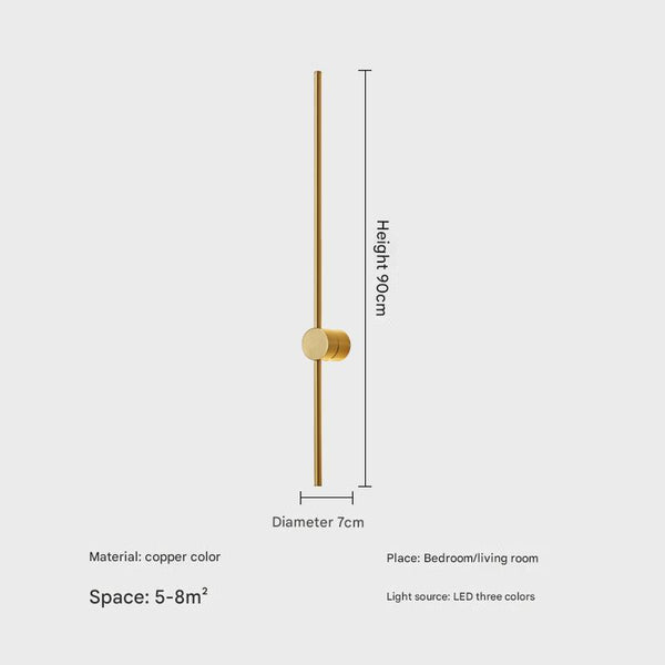 Minimalist LED line wall lamp