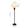 Retro solid wood living room bedroom floor lamp