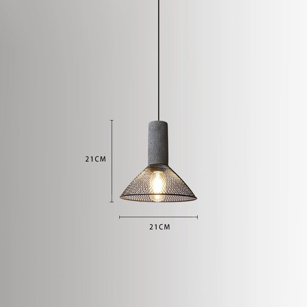 Lustre rétro à tête unique en ciment