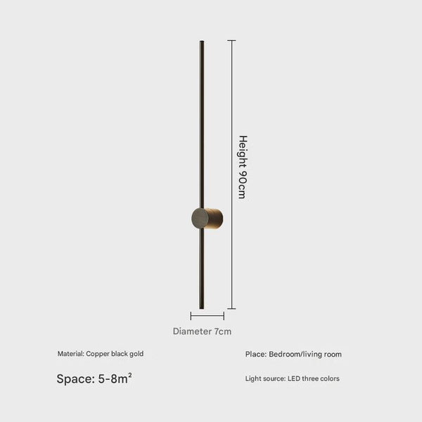 Minimalist LED line wall lamp