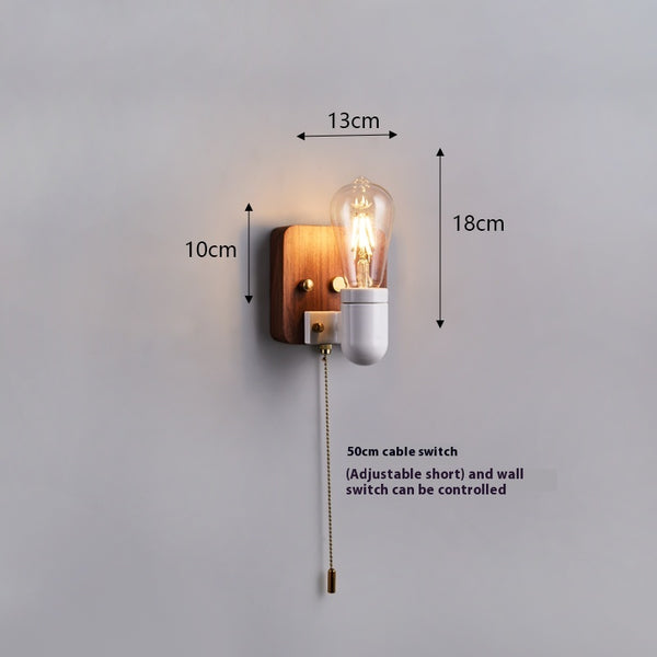 Applique murale de chevet rétro en céramique pour couloir