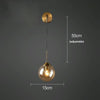Nordic glass ball bedside corridor wall lamp