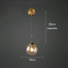 Nordic glass ball bedside corridor wall lamp