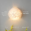 Nordic Feather Bedroom Bedside Wall Lamp