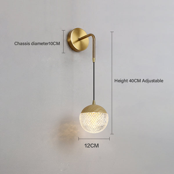 Applique murale de luxe de style chinois pour chambre à coucher