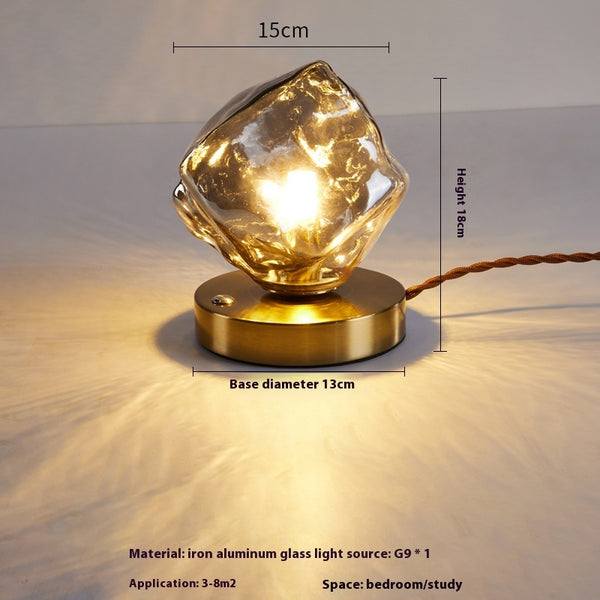 Lampe de table rétro créative en forme de glaçon