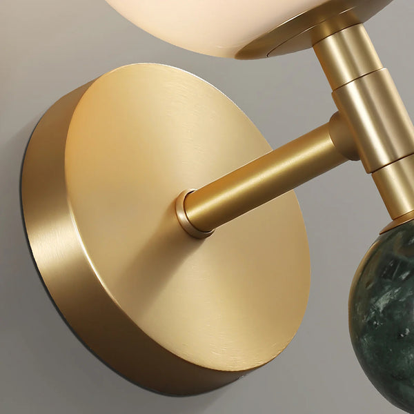 Bedroom bedside marble wall lamp