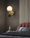 Bedroom bedside marble wall lamp