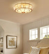 Bedroom brass glass ceiling lamp
