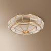Bedroom brass glass ceiling lamp