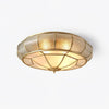 Bedroom brass glass ceiling lamp