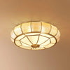 Bedroom brass glass ceiling lamp