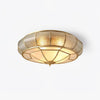Bedroom brass glass ceiling lamp
