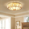 Bedroom brass glass ceiling lamp