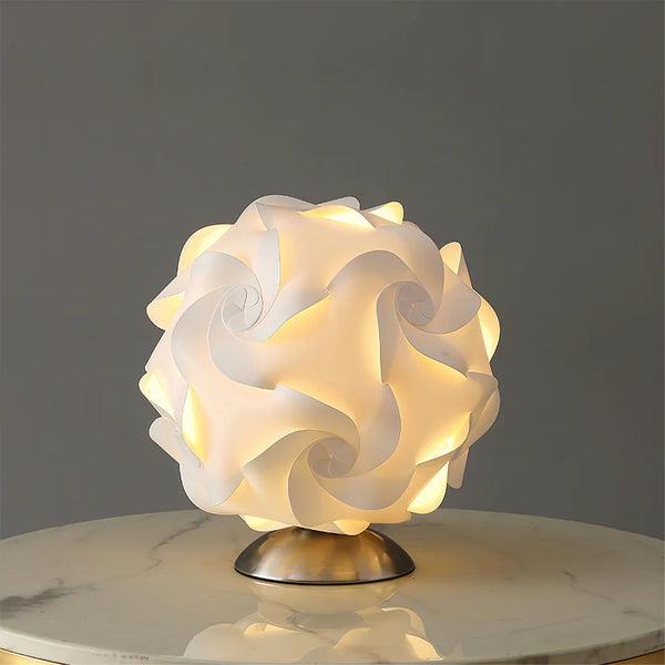 Bedroom spherical petal table lamp