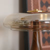 Bedroom wood glass creative table lamp