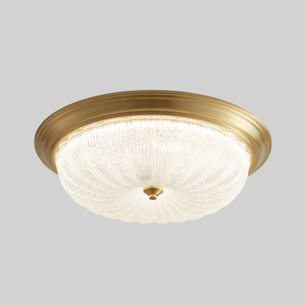 Retro bedroom petal glass ceiling lamp