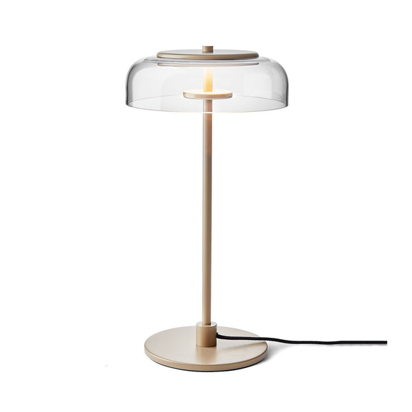 Lampe de table Blossi moderniste en verre doré pour chambre à coucher