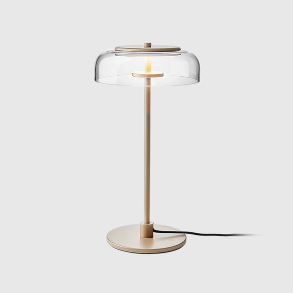 Lampe de table Blossi moderniste en verre doré pour chambre à coucher