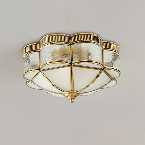 Brass glass ceiling light