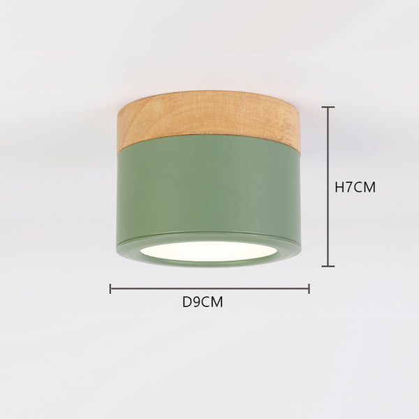 Plafonnier d'allée à LED en bois massif nordique