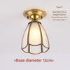 European style copper home decoration corridor entrance balcony small ceiling lamp