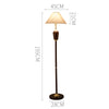 Retro solid wood living room bedroom floor lamp