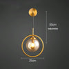 Nordic glass ball bedside corridor wall lamp