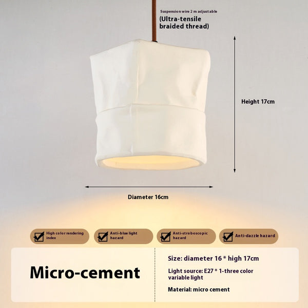 Lustre de restaurant de chevet de chambre à coucher de style wabi-sabi