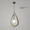 Suspension de salle à manger en forme de goutte d'eau de style Wabi-sabi