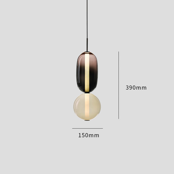 Nordic bedroom bedside glass chandelier