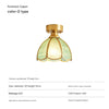 American retro copper color glass entrance corridor ceiling lamp
