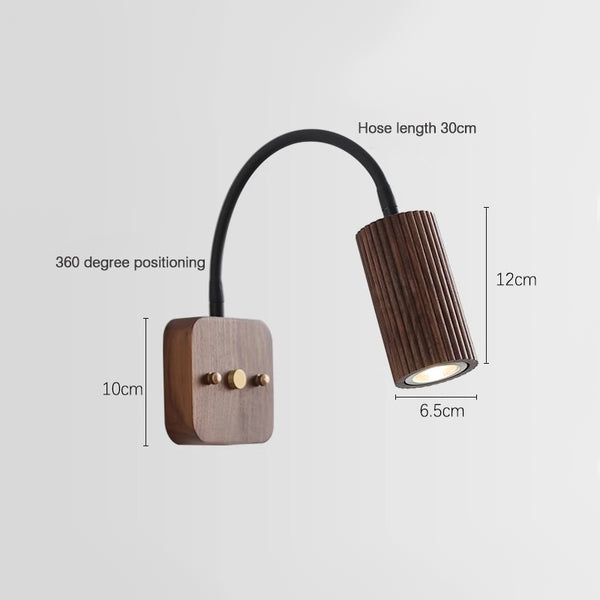 Lampe de chevet murale rotative rétro