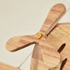 Hängelampe Flugzeug für Kinder, Holzscheit/Walnuss