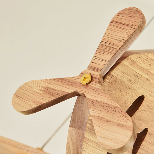 Hängelampe Flugzeug für Kinder, Holzscheit/Walnuss
